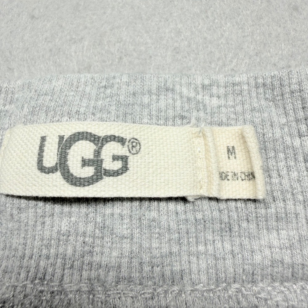 UGG Sweatpants Womens M Gray Wide Leg Fleece Lined Drawstring Lounge Pants - Picture 3 of 7